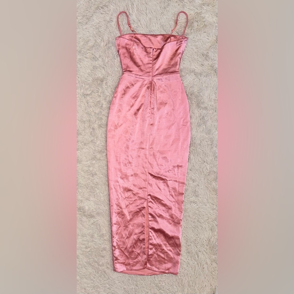 NWOT HOUSE OF CB 'Costanza' Bright Peach Maxi Dress sz XS - Picture 5 of 8